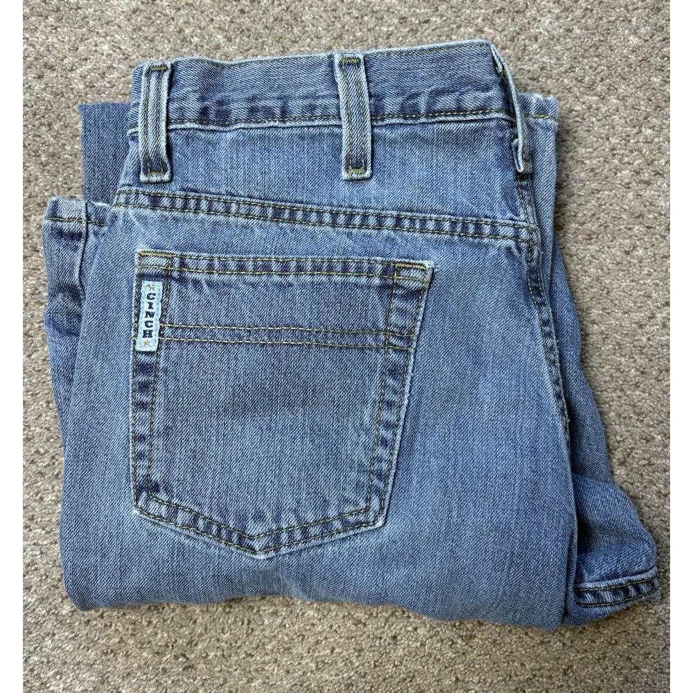 Cinch‎ Jeans Mens 32x32 Blue Medium Wash Straight Regular Western Rancher Rodeo